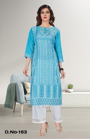 Mexico 1-Cotton-Kurti-With-Rayon-Plazzo